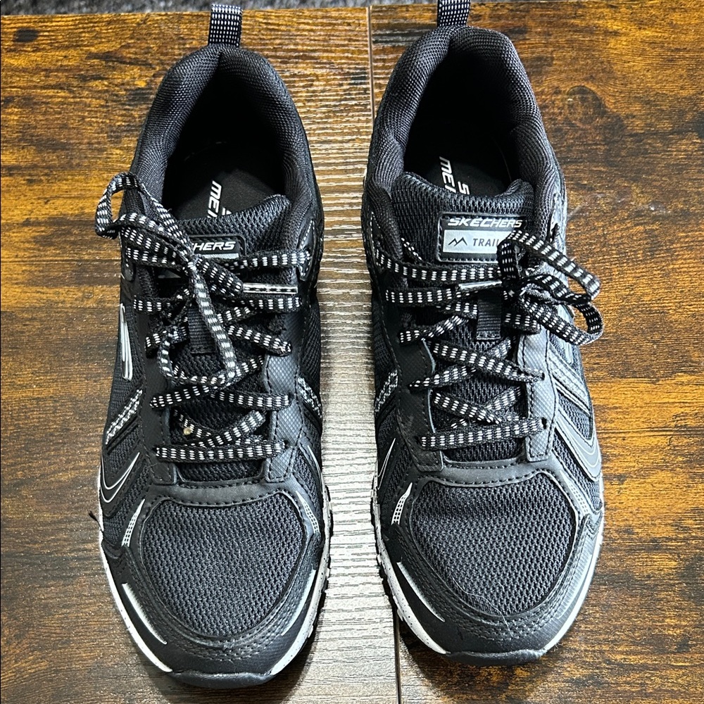 Skechers Black and White Athletic Shoes